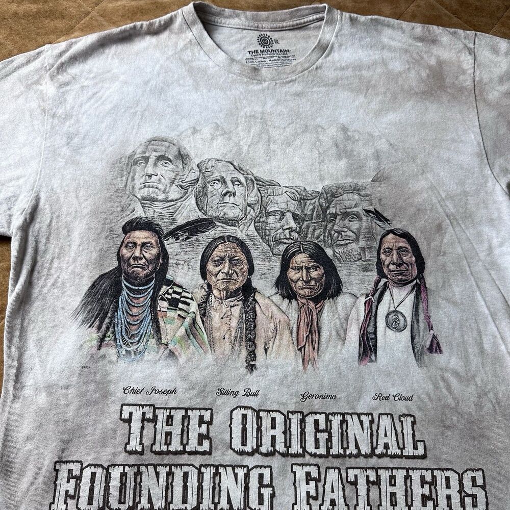 Original Founding Fathers The Mountain T-Shirt Mens Size XL Native American